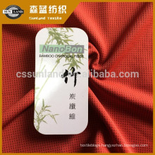 underwear clothing polyeser and bamboo carbon jersey knit fabric
